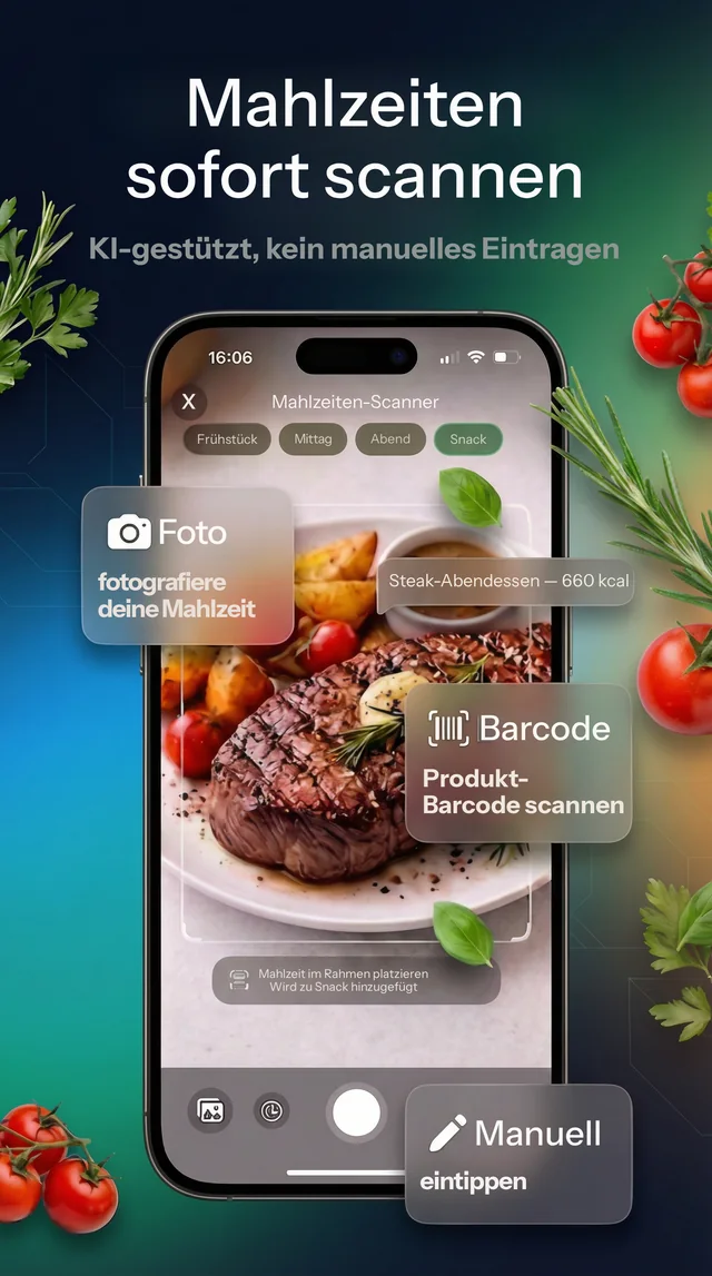 Kaloria App Store screenshot rendered in Deutsch